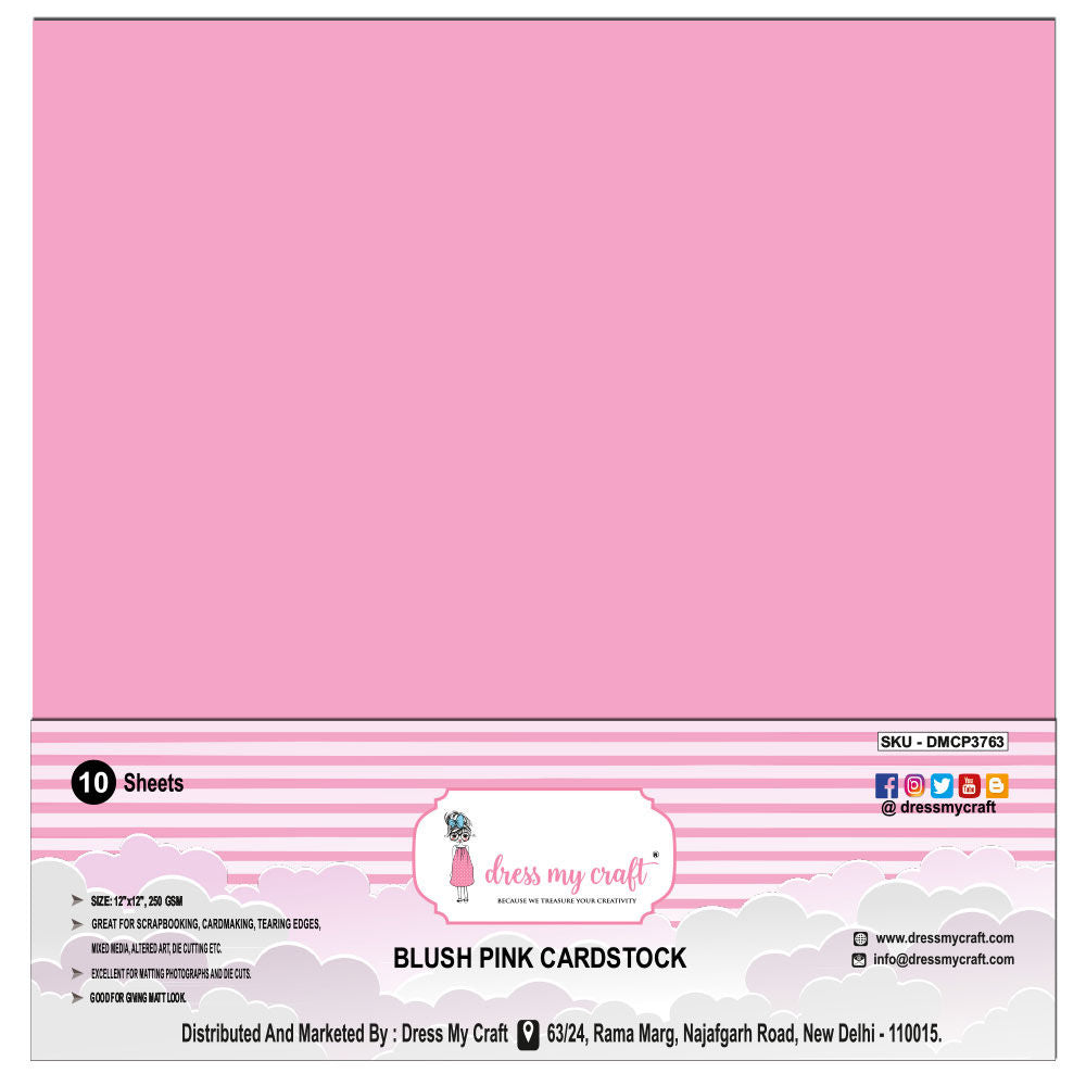 Blush Pink Cardstock 12" x 12"