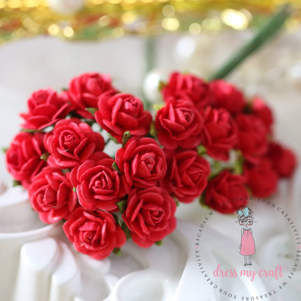 Micro Mini Roses - Red