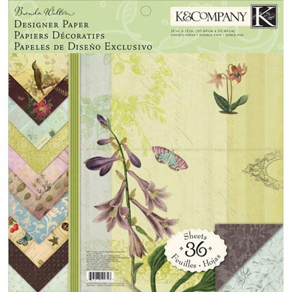 Flora and Fauna Designer 12" x 12" Paper Pad