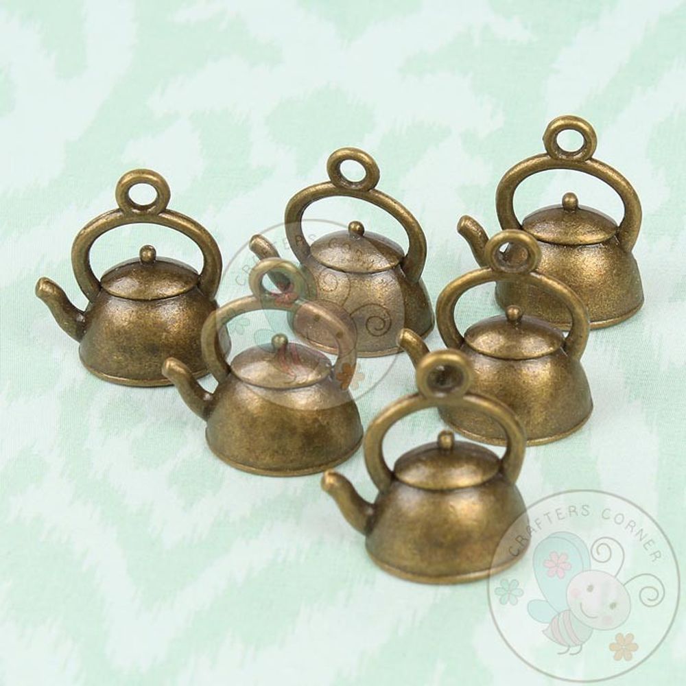 Cute Hot Tea Kettle Charm