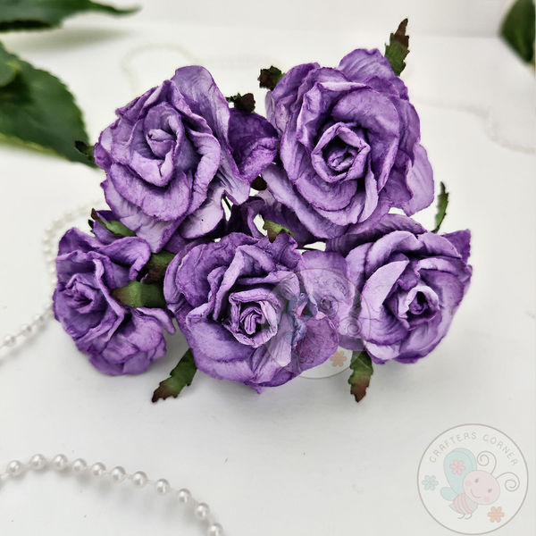 Embossed Roses - Violet